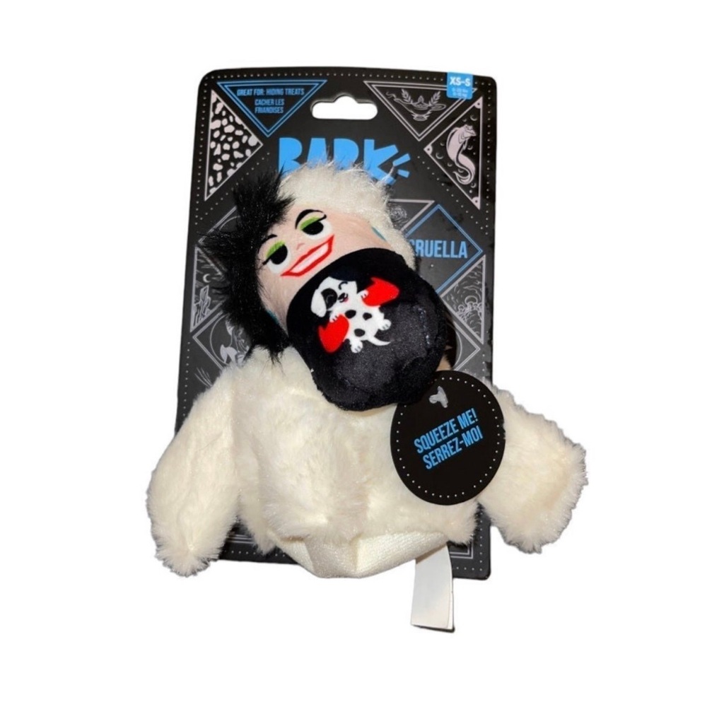 Disney Bark Cruella De Vil Plush Dog Toy - Picture 2 of 3